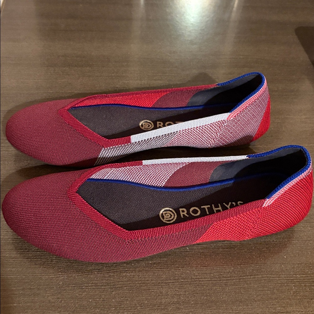 Rothy’s RETIRED Berry Colorblock Flats 9.5 - Picture 4 of 9